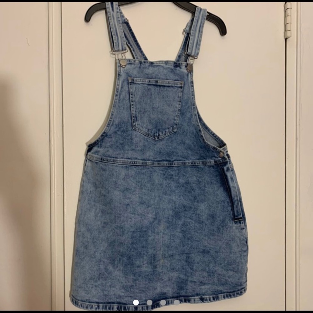 Denim overall dress